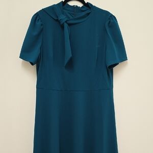 London Times Teal Midi Dress